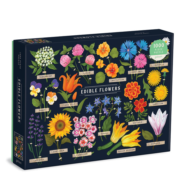Galison - Edible Flowers 1000 Piece Jigsaw Puzzle for Adults