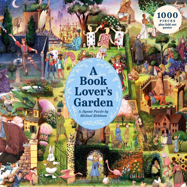 A Book Lover's Garden: A 1000-piece Jigsaw Puzzle by Michael Kirkham